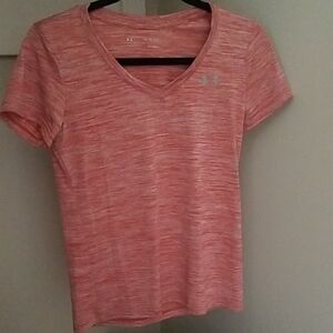 Under Armour Women's Pink V-Neck Top